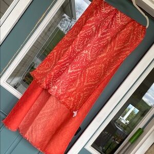 Lilly Pulitzer orange Silk-Wool scarf